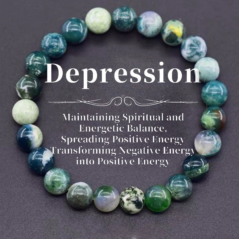 Natural Stone Beaded Bracelet – Healing, Anxiety Relief & Protection