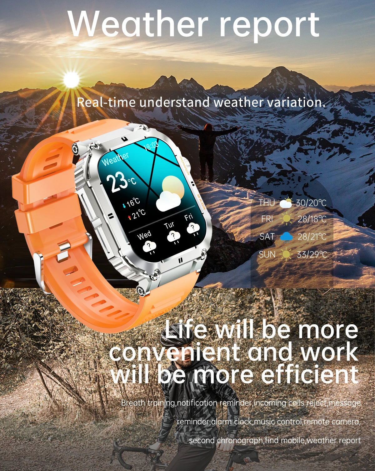 Men's Smartwatch for Android & iPhone By LIGE – Smashproof & Waterproof, 1.96" Display, Bluetooth Call, Fitness Tracker, 400mAh Battery - Perfect Gift for Him