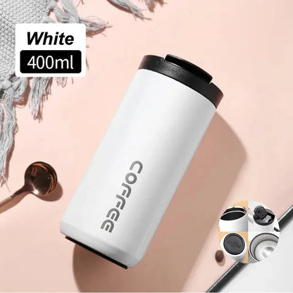 400ml Leak-Proof Stainless Steel Thermal Coffee Mug – Portable Travel Cup, Insulated 304 Thermos, Water Bottle - Perfect Gift for Family, Friends & Yourself