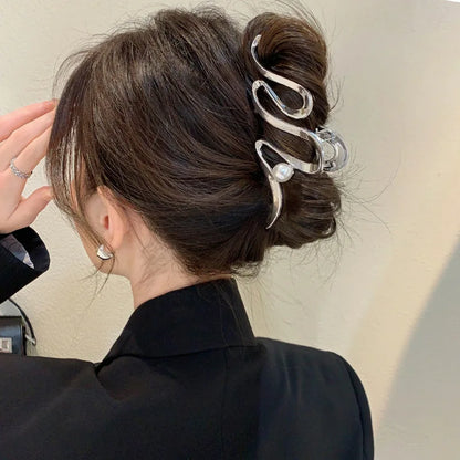 Fashion Geometric Metal Hair Claw Clips, Large Hair Catch Clip ,Headband, Hairpin, Hair Accessories For women and girls