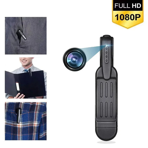 Wearable body pen camera with full HD 1080p video recorder -  Compact, sporty, DV micro camcorder with hidden card support mini camera - Gift for Yourself or Your Loved ones.