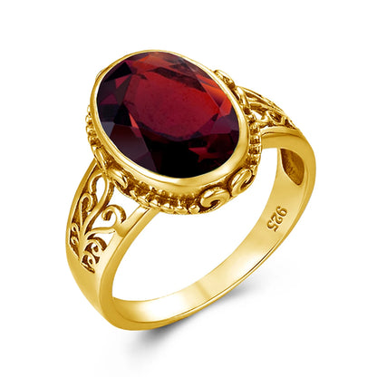 Luxury 10x14mm Oval Cut Yellow Gold Citrine Ring for Women – Art Deco Birthstone Wedding  Party Jewelry - Perfect Gift for Her