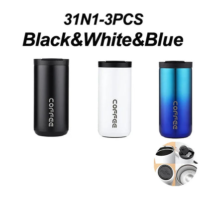 400ml Leak-Proof Stainless Steel Thermal Coffee Mug – Portable Travel Cup, Insulated 304 Thermos, Water Bottle - Perfect Gift for Family, Friends & Yourself