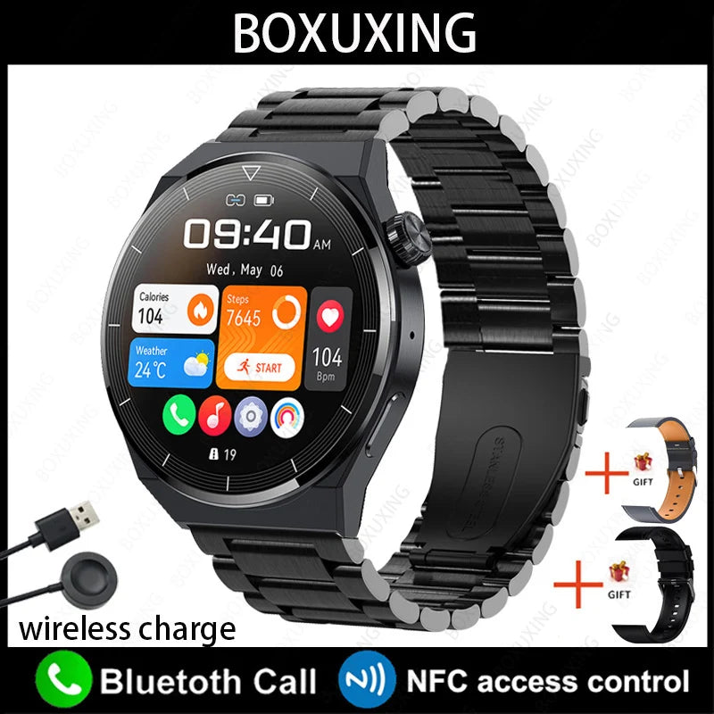 Smart Watch for Men with AMOLED Screen, Heart Rate Monitoring, and Bluetooth Calling