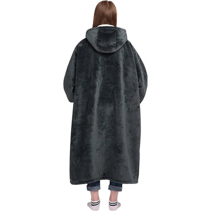Super Sized Wearable Blanket Hoodie – Soft Hooded Sweatshirt with Sleeves & Pockets—Perfect For Gifting Comfort and Relaxation