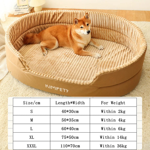 Removable Pet's Bed - Small to XXXL sizes, Thickening Washable Mat Square Plush Kennel, Waterproof Sofa Bed for Dogs & Cats - Perfect Gift for Pets