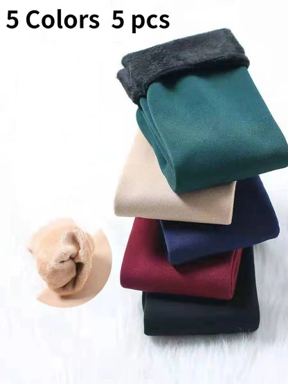 5 Pairs Winter Thermal Wool Cashmere Socks – Warm Seamless Unisex Velvet Sock