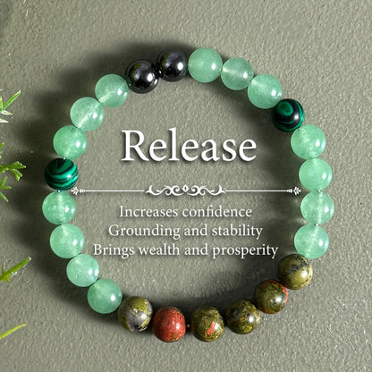 Natural Stone Beaded Bracelet – Healing, Anxiety Relief & Protection