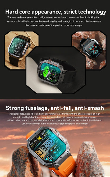 Men's Smartwatch for Android & iPhone By LIGE – Smashproof & Waterproof, 1.96" Display, Bluetooth Call, Fitness Tracker, 400mAh Battery - Perfect Gift for Him