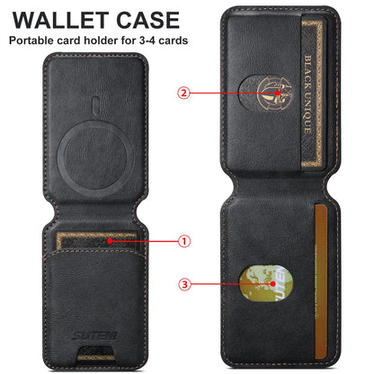 Luxury Leather Card Holder for iPhone - Magnetic Card Holder Max  Plus Phone Bank ID Card - Perfect Gift for All