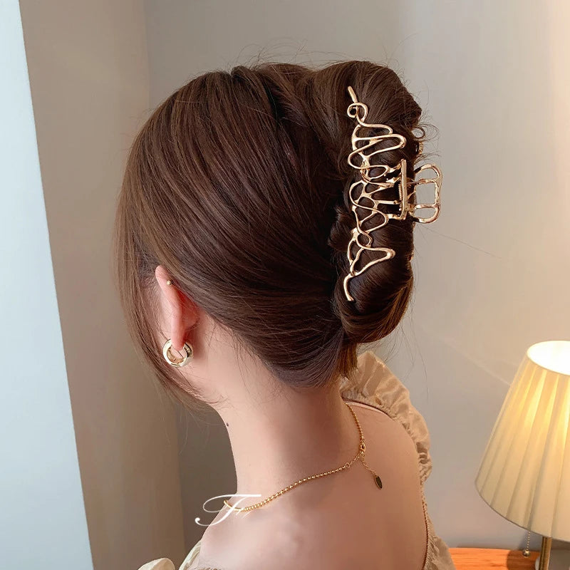 Fashion Geometric Metal Hair Claw Clips, Large Hair Catch Clip ,Headband, Hairpin, Hair Accessories For women and girls