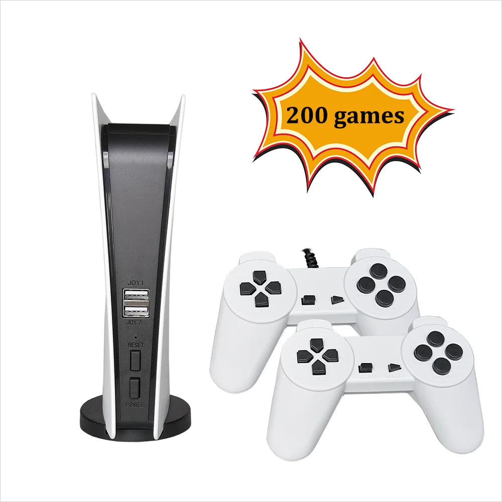 GS5 TV  Retro Game Console: 200 Classic 8-Bit GS5 Games, Handheld Player with AV Output and USB Compatibility