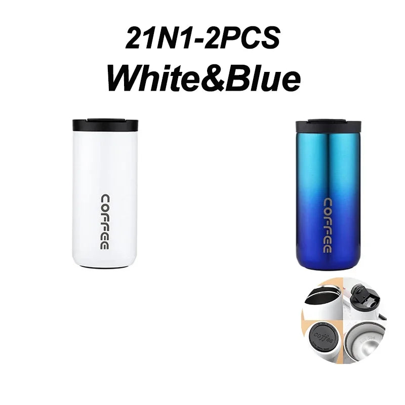 400ml Leak-Proof Stainless Steel Thermal Coffee Mug – Portable Travel Cup, Insulated 304 Thermos, Water Bottle - Perfect Gift for Family, Friends & Yourself