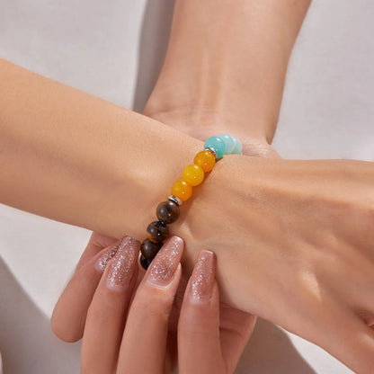 Natural Stone Beaded Bracelet – Healing, Anxiety Relief & Protection