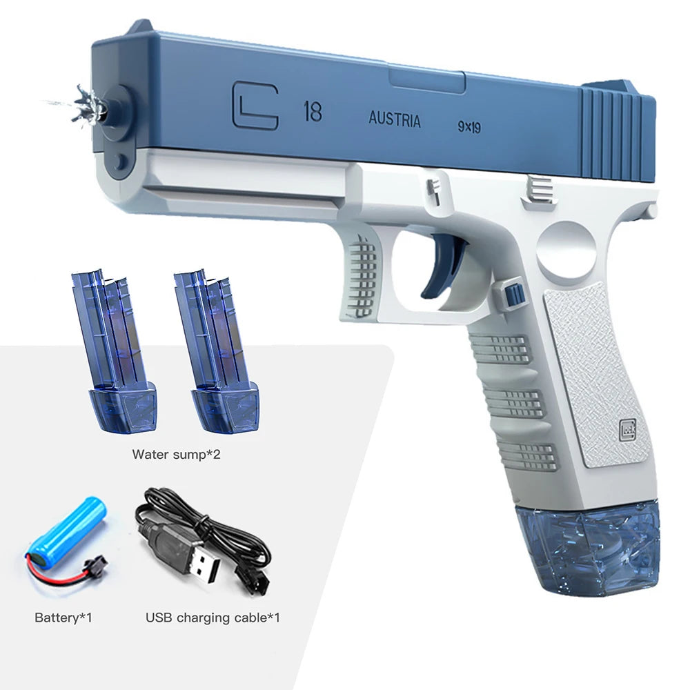 Full Auto M416 Water Gun Toy – Rechargeable Pistol for Beach Battles, Kids & Adult Outdoor Summer Fun - Perfect Gift for Friends & Family