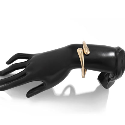 Women’s Wide Chunky Metal Cuff Bracelet – Statement Bangle