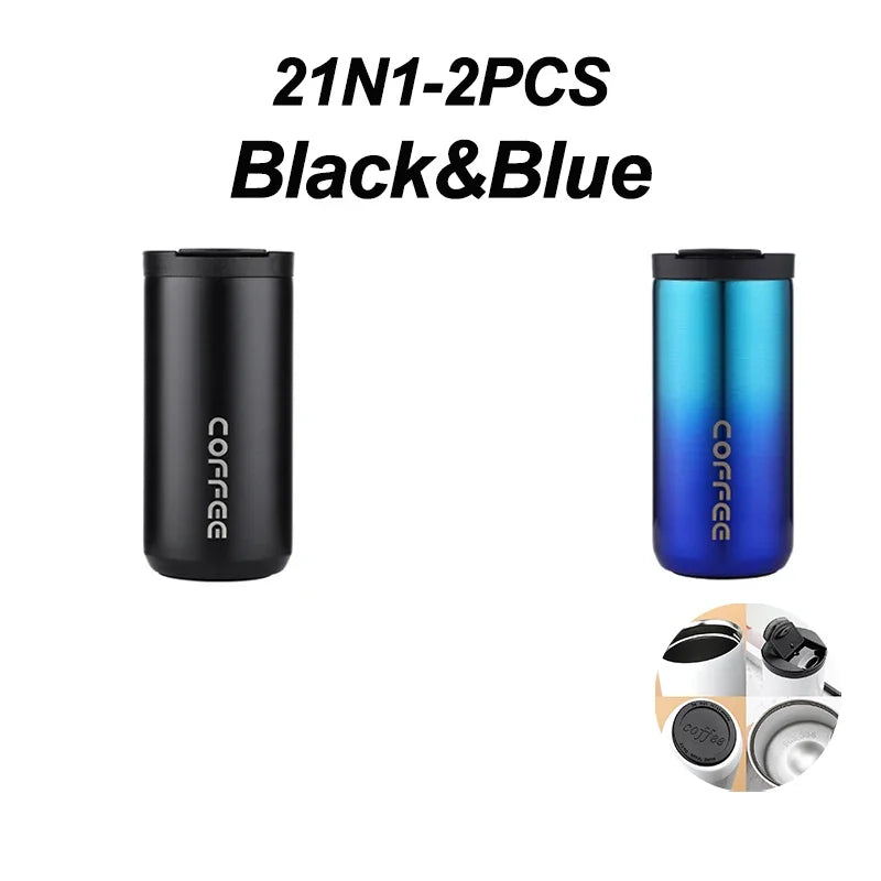 400ml Leak-Proof Stainless Steel Thermal Coffee Mug – Portable Travel Cup, Insulated 304 Thermos, Water Bottle - Perfect Gift for Family, Friends & Yourself