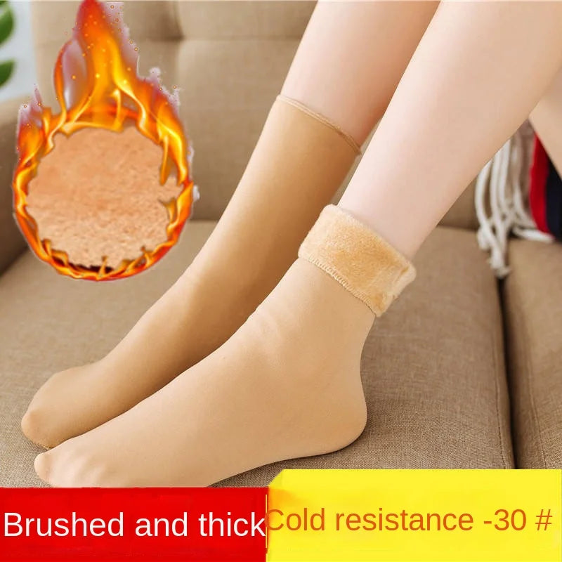 5 Pairs Winter Thermal Wool Cashmere Socks – Warm Seamless Unisex Velvet Sock
