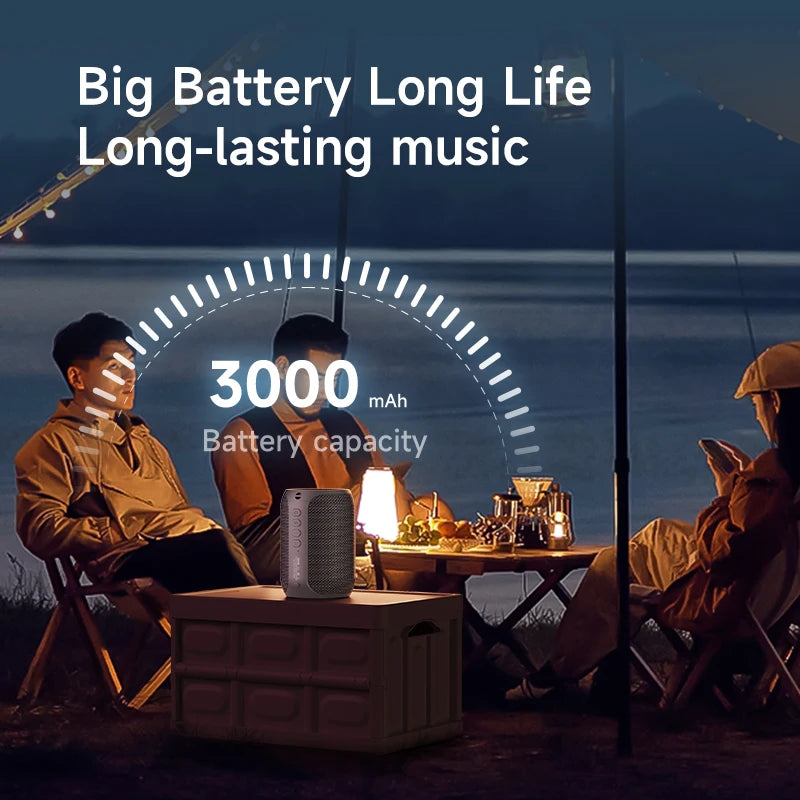 Powerful Bluetooth Speaker with Deep Bass & LED Light – Waterproof Outdoor Soundbox, Wireless Bluetooth  Subwoofer - Perfect Gift for Friends, Family