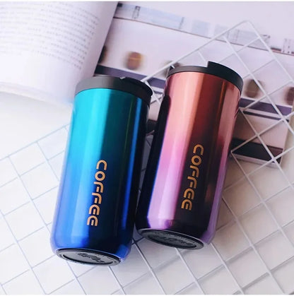 400ml Leak-Proof Stainless Steel Thermal Coffee Mug – Portable Travel Cup, Insulated 304 Thermos, Water Bottle - Perfect Gift for Family, Friends & Yourself