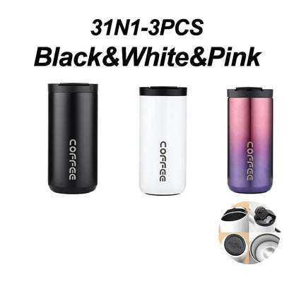 400ml Leak-Proof Stainless Steel Thermal Coffee Mug – Portable Travel Cup, Insulated 304 Thermos, Water Bottle - Perfect Gift for Family, Friends & Yourself