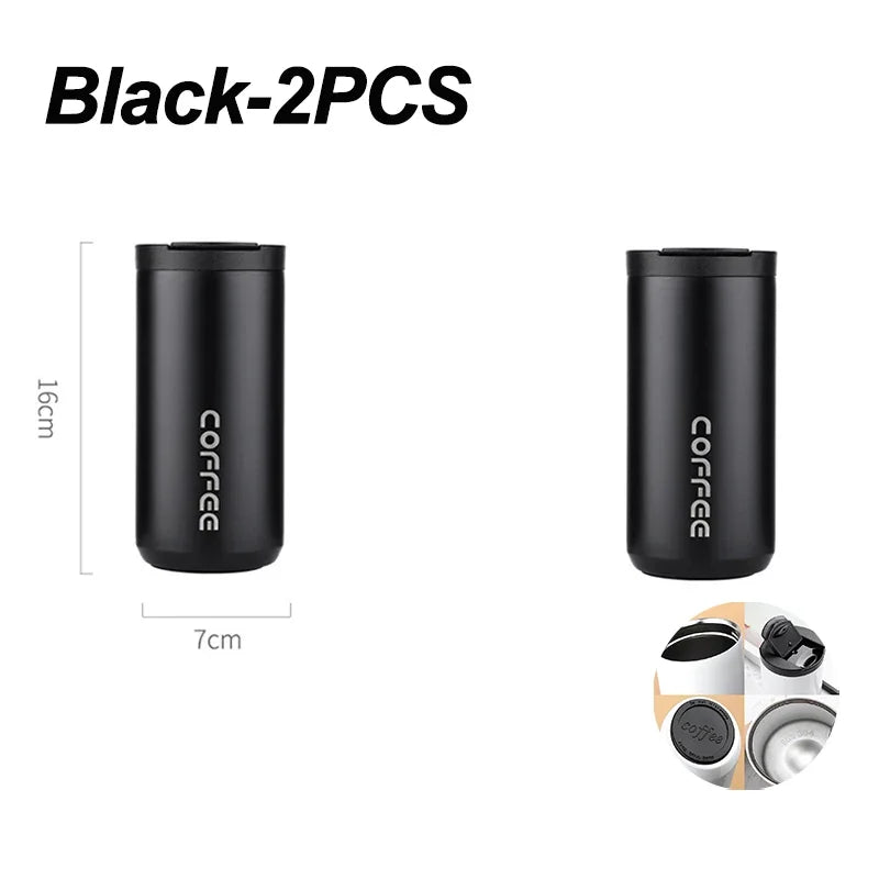 400ml Leak-Proof Stainless Steel Thermal Coffee Mug – Portable Travel Cup, Insulated 304 Thermos, Water Bottle - Perfect Gift for Family, Friends & Yourself
