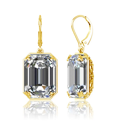 Elegant Ruby Dangle Earrings for Women – 925 Silver 18K Gold Plated Hoops Fine Jewelry for Engagement, Party & Gifting Her