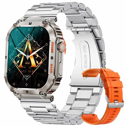 Men's Smartwatch for Android & iPhone By LIGE – Smashproof & Waterproof, 1.96" Display, Bluetooth Call, Fitness Tracker, 400mAh Battery - Perfect Gift for Him