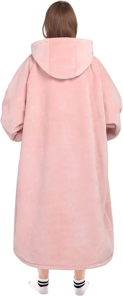 Super Sized Wearable Blanket Hoodie – Soft Hooded Sweatshirt with Sleeves & Pockets—Perfect For Gifting Comfort and Relaxation