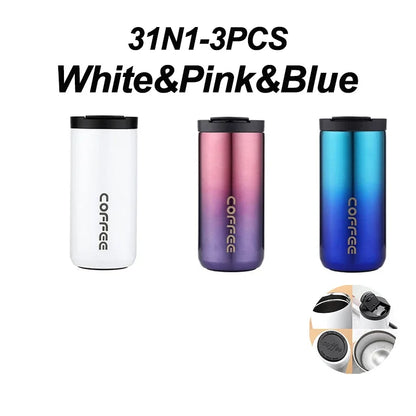 400ml Leak-Proof Stainless Steel Thermal Coffee Mug – Portable Travel Cup, Insulated 304 Thermos, Water Bottle - Perfect Gift for Family, Friends & Yourself