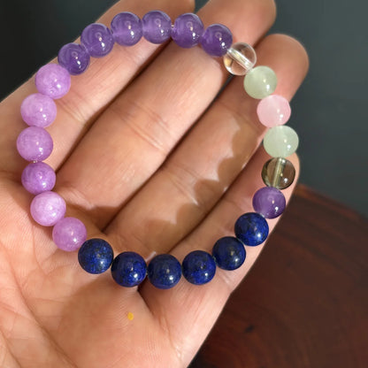 Natural Stone Beaded Bracelet – Healing, Anxiety Relief & Protection