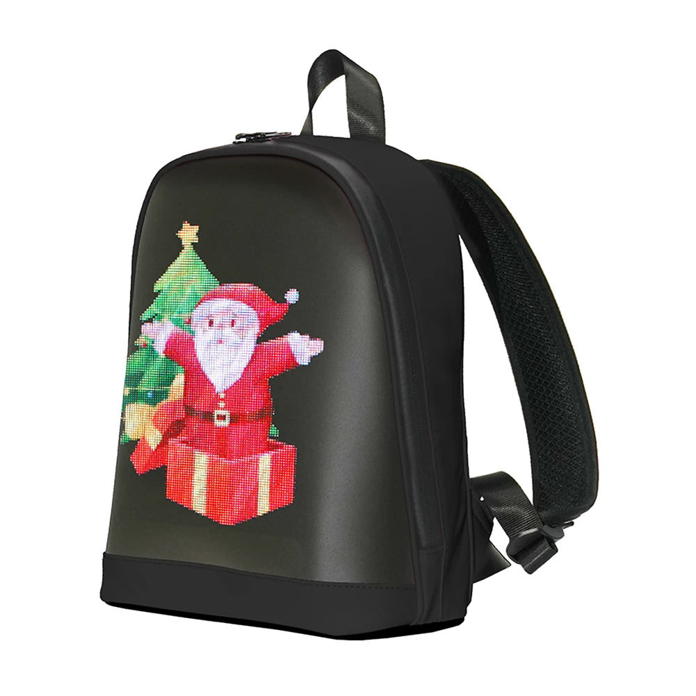 Smart LED Display Backpack with APP Control – Unisex Design Waterproof Motorcycle Pixel Bag for Outdoor & Business Use - Perfect Gift For All