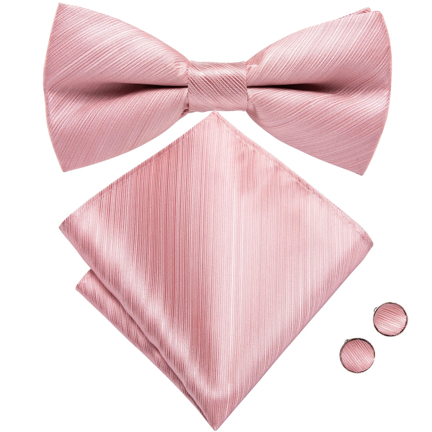 Elegant Men's Formal Silk Vest & Accessories By Hi-Tie | Waistcoat Set with Tie, Bowtie, Hanky, Cufflinks for Business, Office, Party, Wedding - Ideal Gift for Him