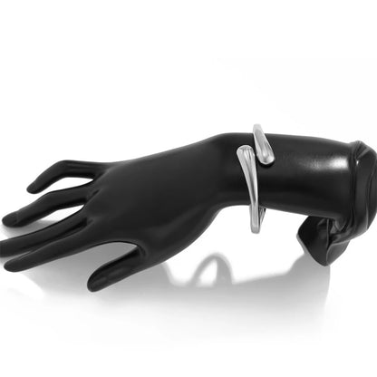 Women’s Wide Chunky Metal Cuff Bracelet – Statement Bangle