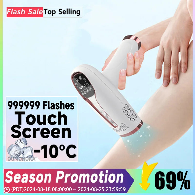 Painless Laser Hair Removal for Women - IPL Laser Epilator with 999999 Flashes, Bikini Photoepilator Compatible to Remove Hair on  Any Body Part - Excellent Gift for Women