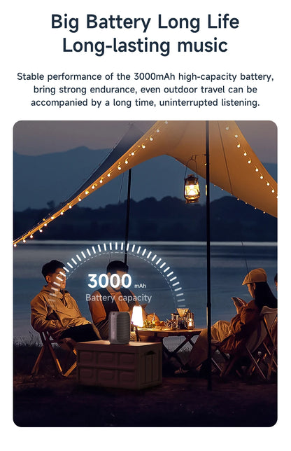Powerful Bluetooth Speaker with Deep Bass & LED Light – Waterproof Outdoor Soundbox, Wireless Bluetooth  Subwoofer - Perfect Gift for Friends, Family