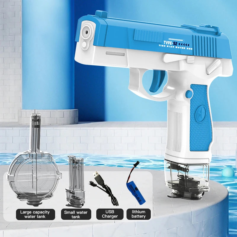 Full Auto M416 Water Gun Toy – Rechargeable Pistol for Beach Battles, Kids & Adult Outdoor Summer Fun - Perfect Gift for Friends & Family