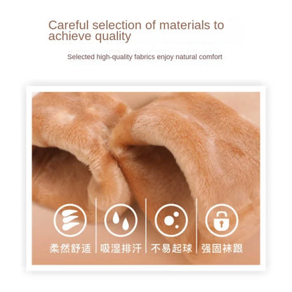 5 Pairs Winter Thermal Wool Cashmere Socks – Warm Seamless Unisex Velvet Sock