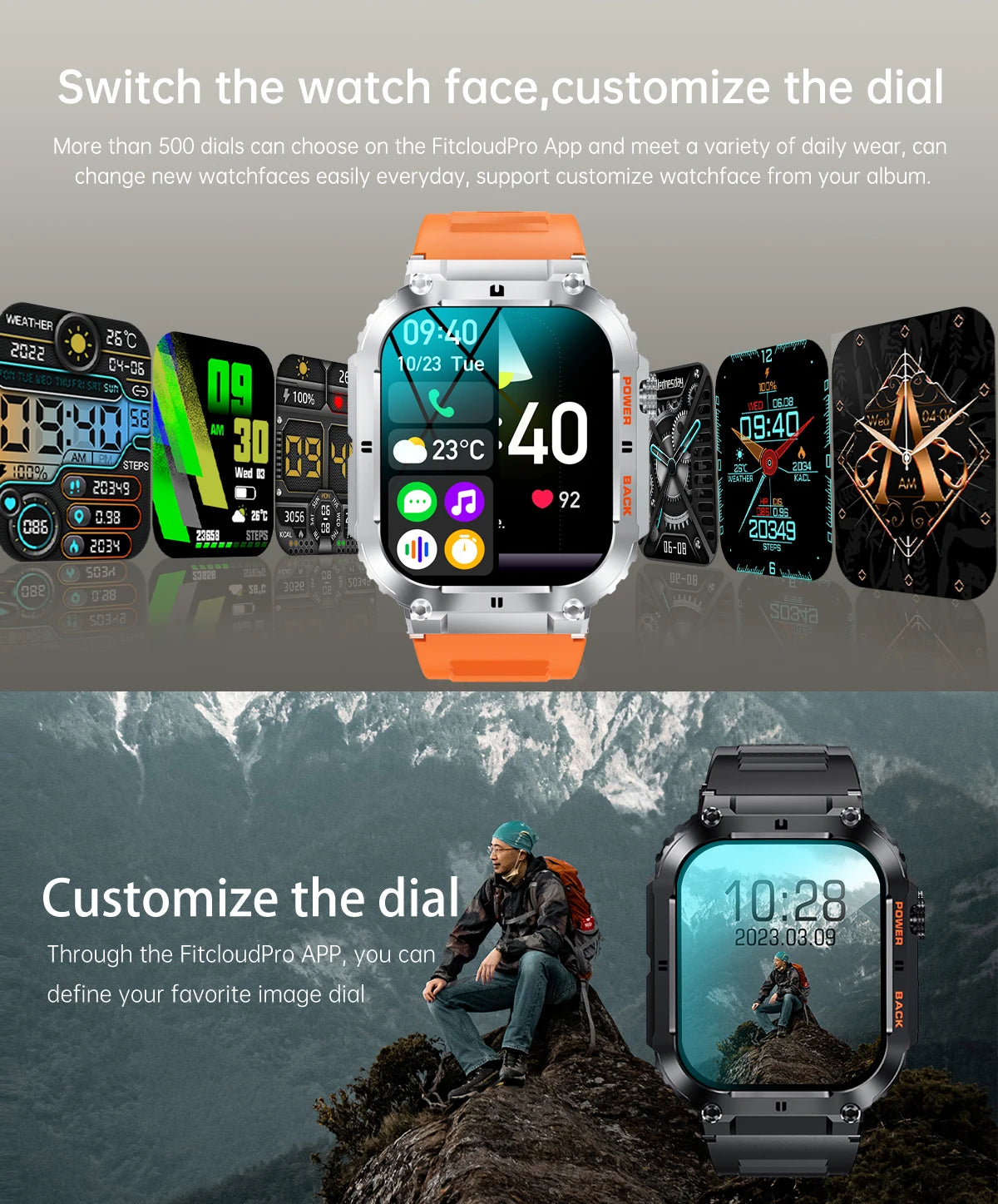 Men's Smartwatch for Android & iPhone By LIGE – Smashproof & Waterproof, 1.96" Display, Bluetooth Call, Fitness Tracker, 400mAh Battery - Perfect Gift for Him