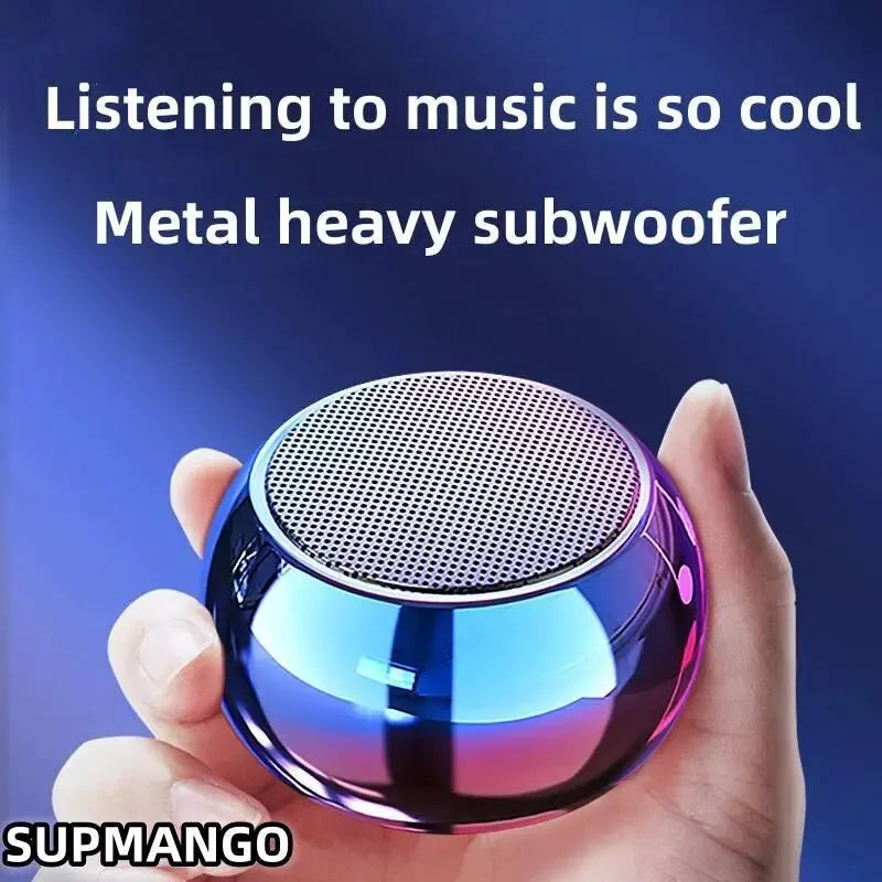 M10 Mini Bluetooth Speaker - Wireless, Dolby Sound & Portable Steel Gun Heavy Metal Subwoofer For Home, Garden, camping trip - Perfect Gift for Family, Friends or Yourself