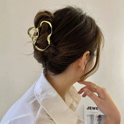 Fashion Geometric Metal Hair Claw Clips, Large Hair Catch Clip ,Headband, Hairpin, Hair Accessories For women and girls