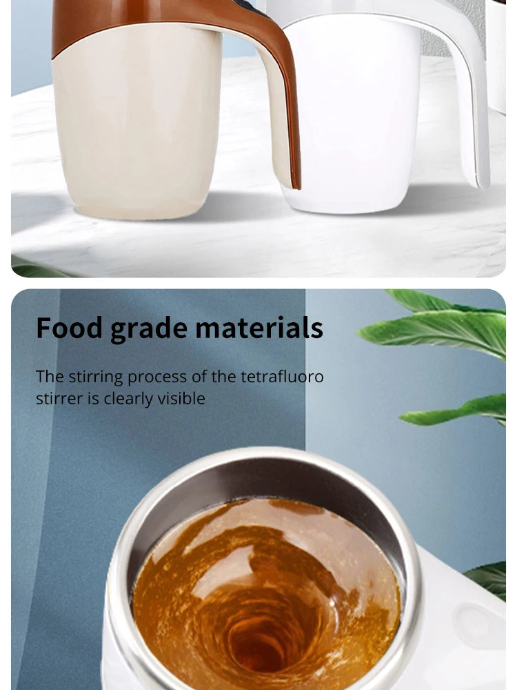 Magnetic Self-Stirring Coffee Mug for Home, Office & Travel – Rechargeable Auto Mix Cup for Tea & Hot Drinks - Perfect Gift to Express True Love