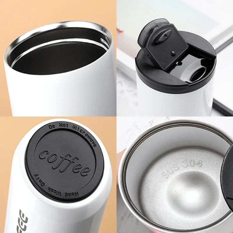 400ml Leak-Proof Stainless Steel Thermal Coffee Mug – Portable Travel Cup, Insulated 304 Thermos, Water Bottle - Perfect Gift for Family, Friends & Yourself