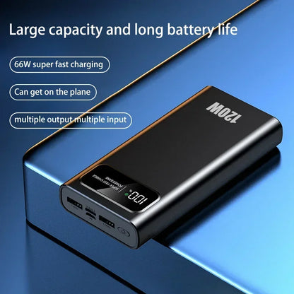 High Capacity Digital Display Power Bank - 200000mAH 120W Ultra Fast Charging Compatible with iPhone, Samsung, Xiaomi, & More - Perfect Gift for Family, Friends & Yourself