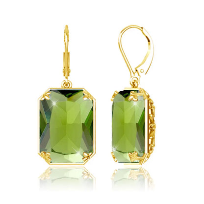 Elegant Ruby Dangle Earrings for Women – 925 Silver 18K Gold Plated Hoops Fine Jewelry for Engagement, Party & Gifting Her