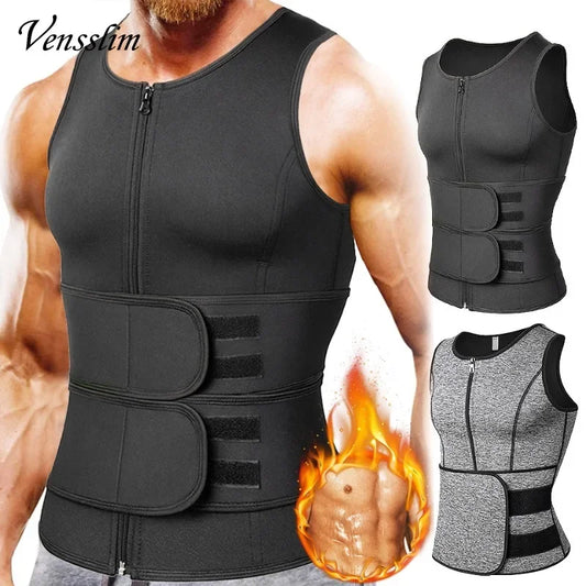 Slimming Sauna Shapewear Vest for Men – Compression Undershirt & Waist Trainer for Fitness & Body Sculpting, Fat Burner Workout Tops - Ideal Gift for Him
