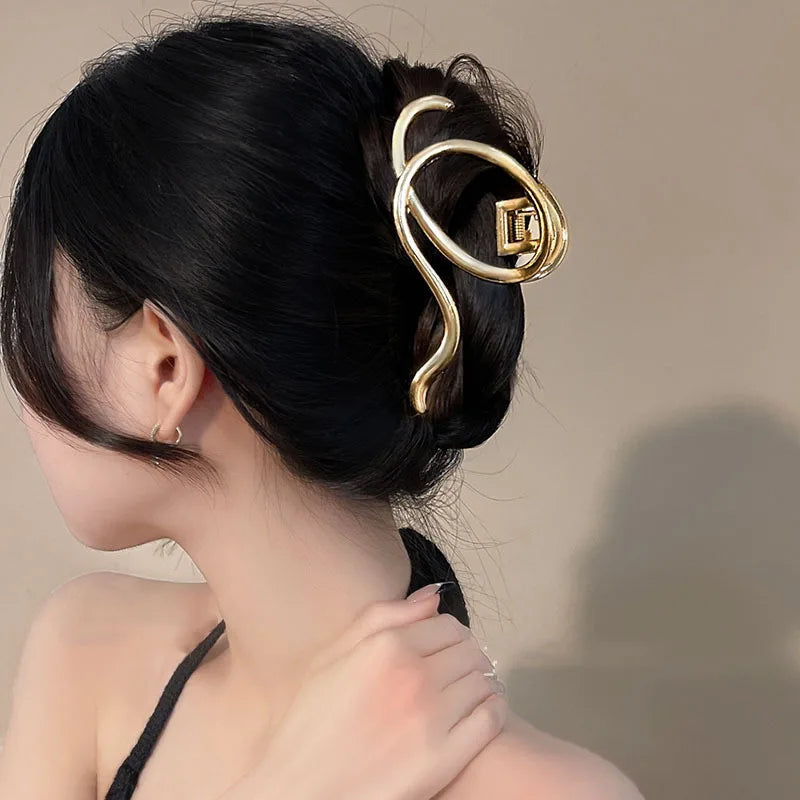 Fashion Geometric Metal Hair Claw Clips, Large Hair Catch Clip ,Headband, Hairpin, Hair Accessories For women and girls
