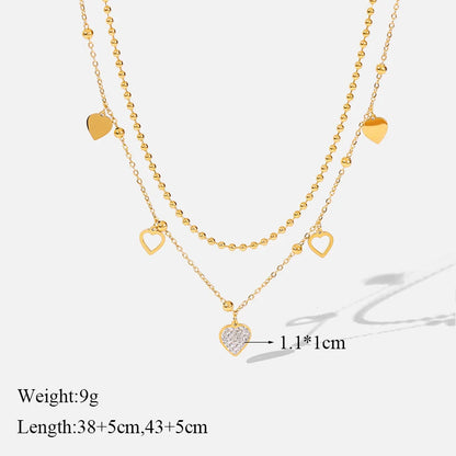 EILIECK 316L Stainless Steel White Green Red Zirconia Crystal Necklace For Women Fashion Neck Jewelry Wedding Party Accessories