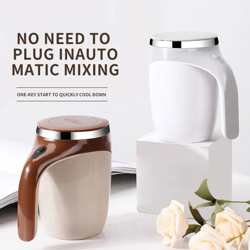 Magnetic Self-Stirring Coffee Mug for Home, Office & Travel – Rechargeable Auto Mix Cup for Tea & Hot Drinks 