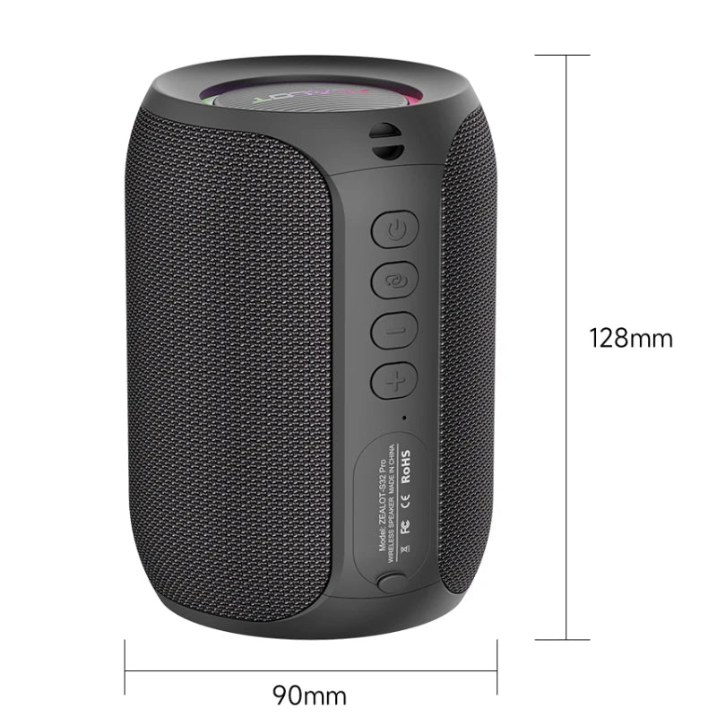 Powerful Bluetooth Speaker with Deep Bass & LED Light – Waterproof Outdoor Soundbox, Wireless Bluetooth  Subwoofer - Perfect Gift for Friends, Family